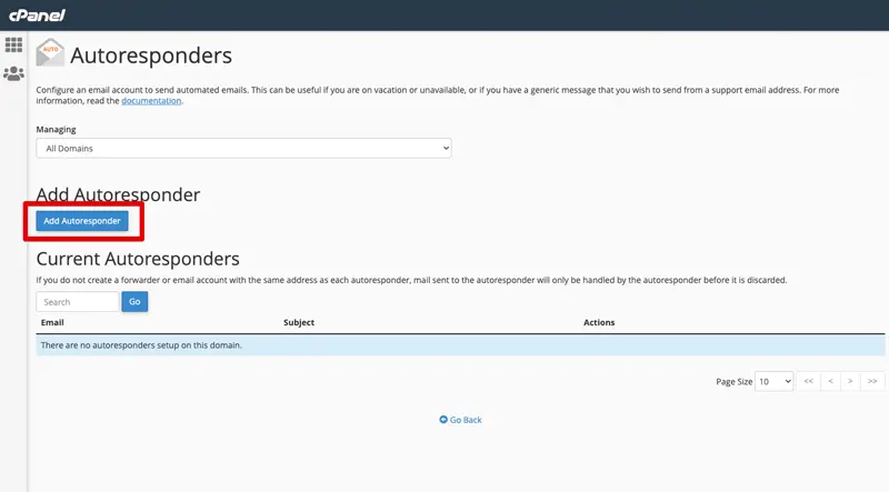Add new Autoresponder