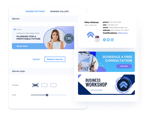 Email signature banners