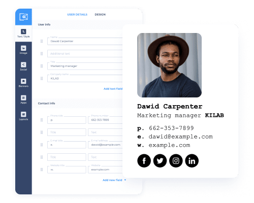 Interactive email signature