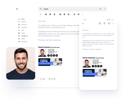 Manage email signatures on the go with mobile support