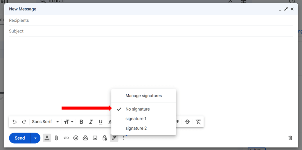 No Signature Option