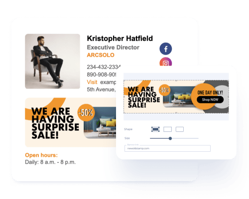 Drive conversions with timely promotions using HTML signatures