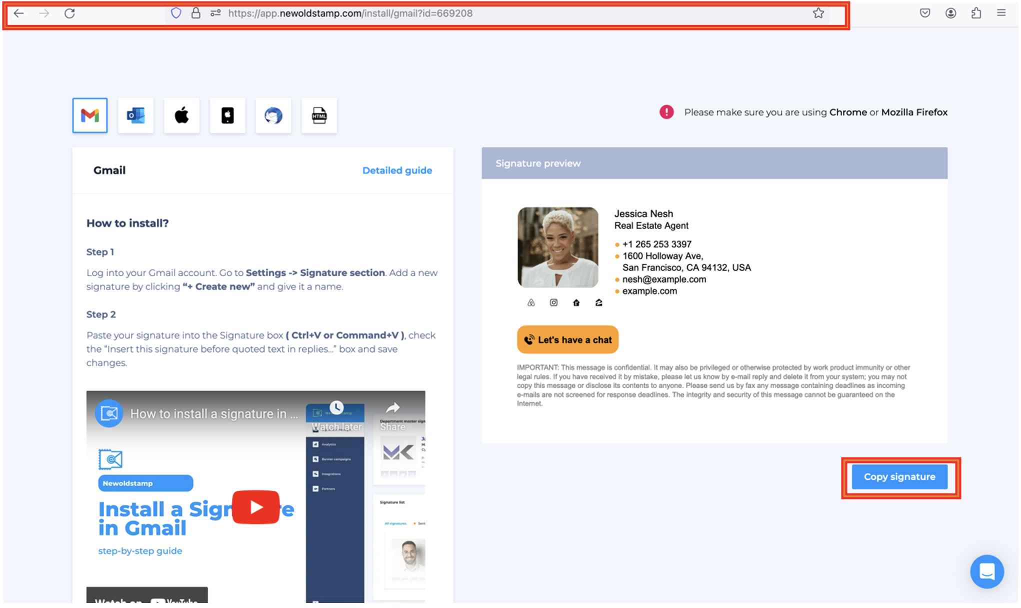 use browser Mozilla