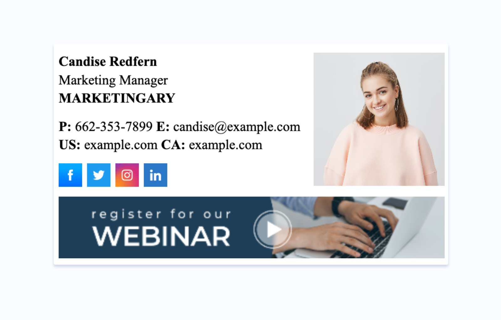 Email Signature name