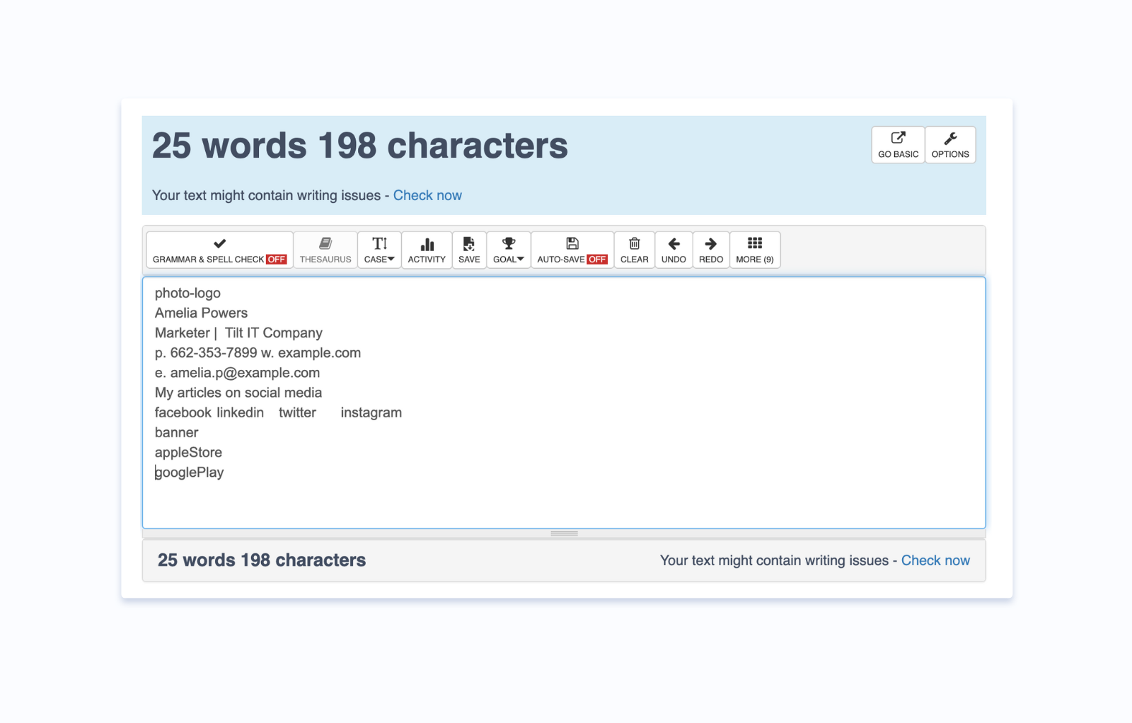 use counters to find out how long signature is