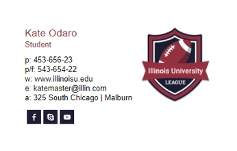 Email signature for students