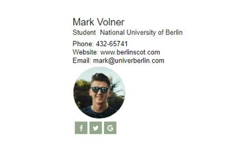 Email signature for students